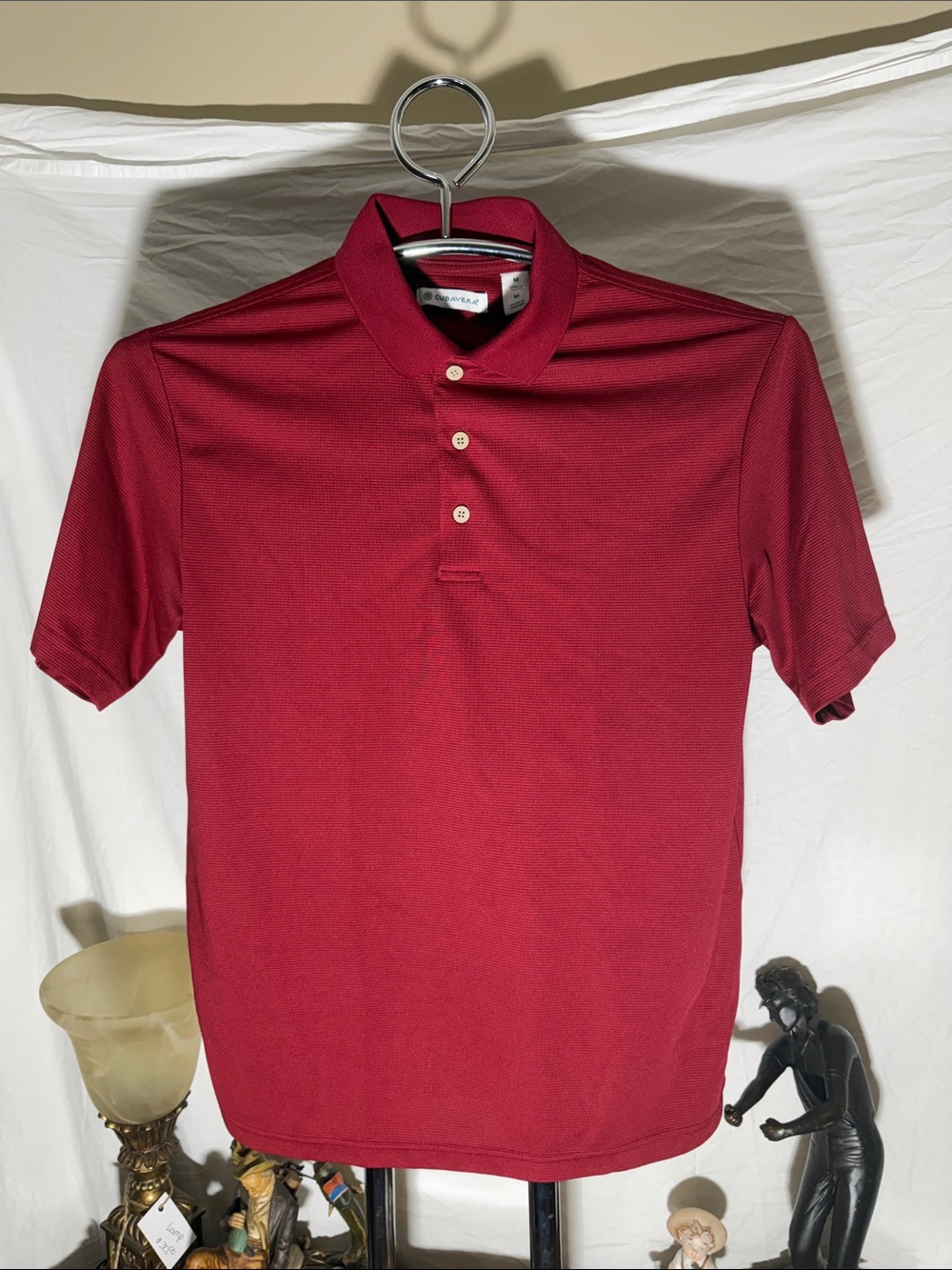 Cubavera Men's Short-Sleeve Polo in Deep Red